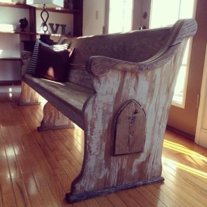 Mingle Vintage Rentals,Wedding Decor,Wedding Planning,Asheville NC,Wedding Planner,seat,church pew,