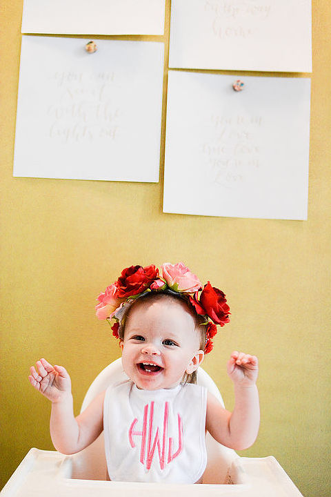 Birthday Party at Engaged Asheville, Happy baby