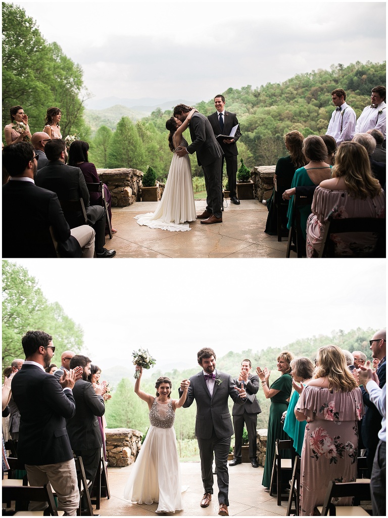 Mountain top wedding ceremony