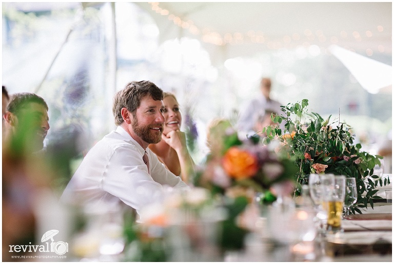 Bride and groom at reception