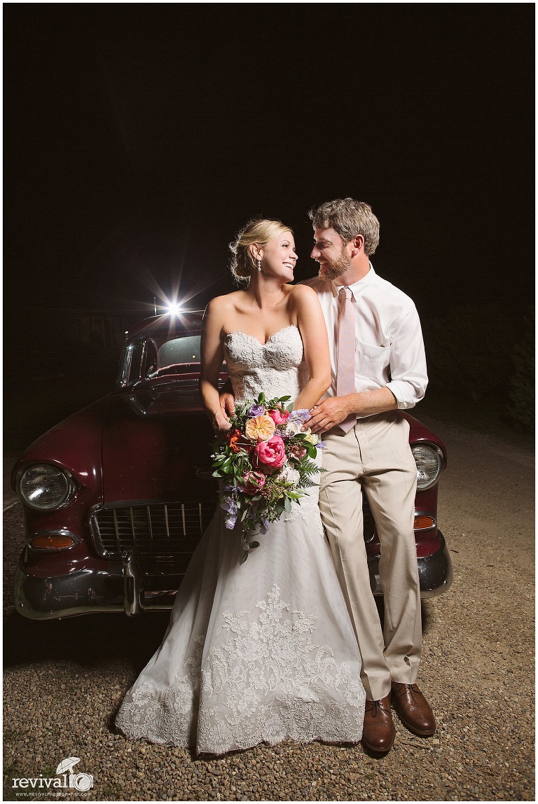 1955 Bel Air with bride and groom