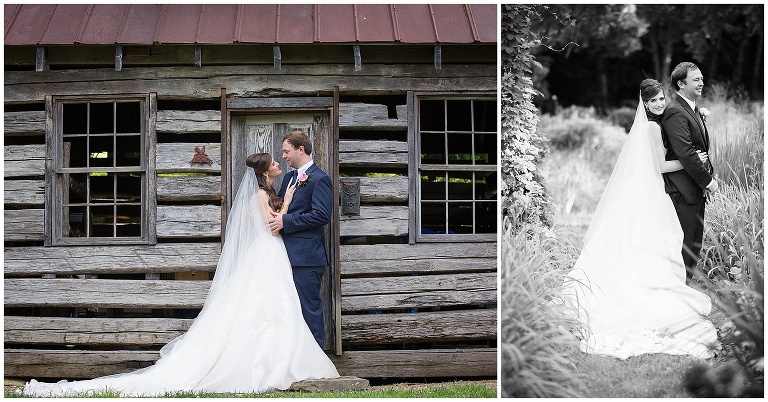 Bride and Groom outside at Betty's Creek