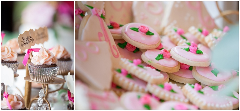 Pink sugar cookies and Cupckes wiht pink icing