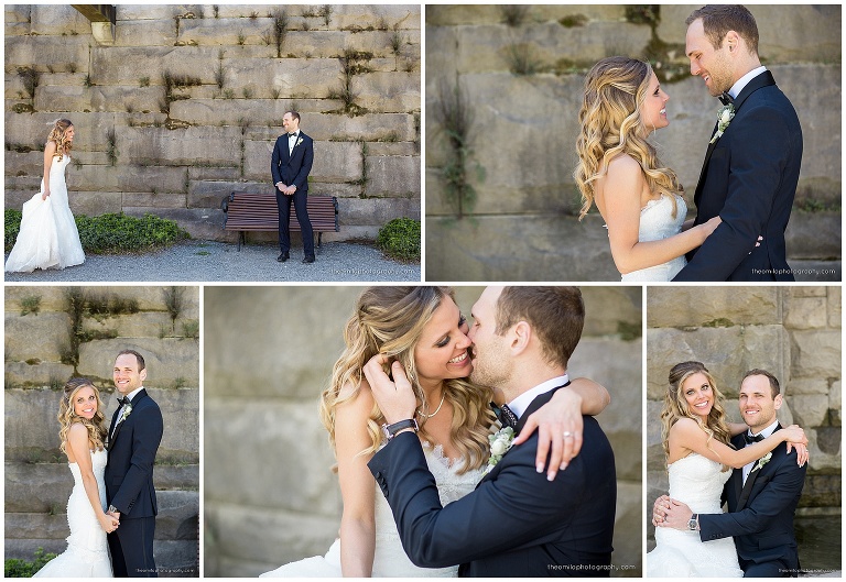 Bride and Groom First Look at Biltmore Estate, planning by Mingle Events